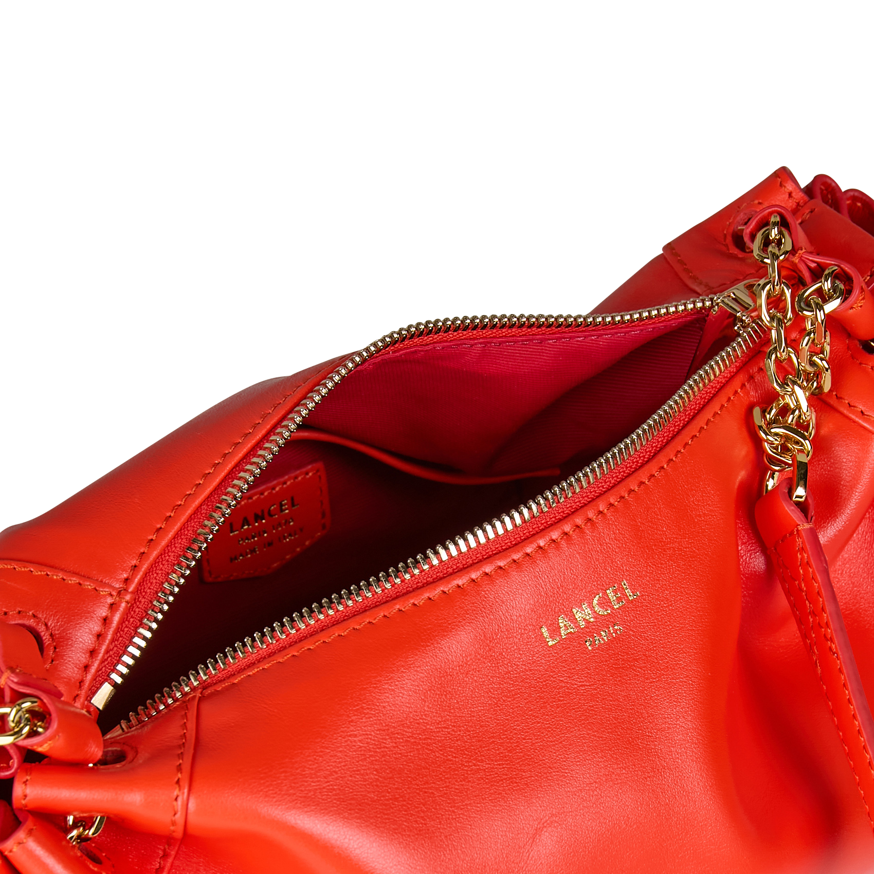 MABELLE - Sac bandoulière en cuir| Orange