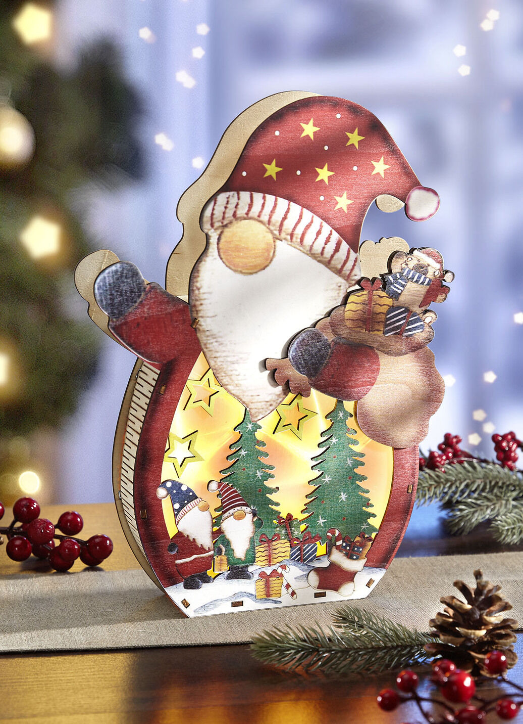 Beleuchteter Weihnachtsmann