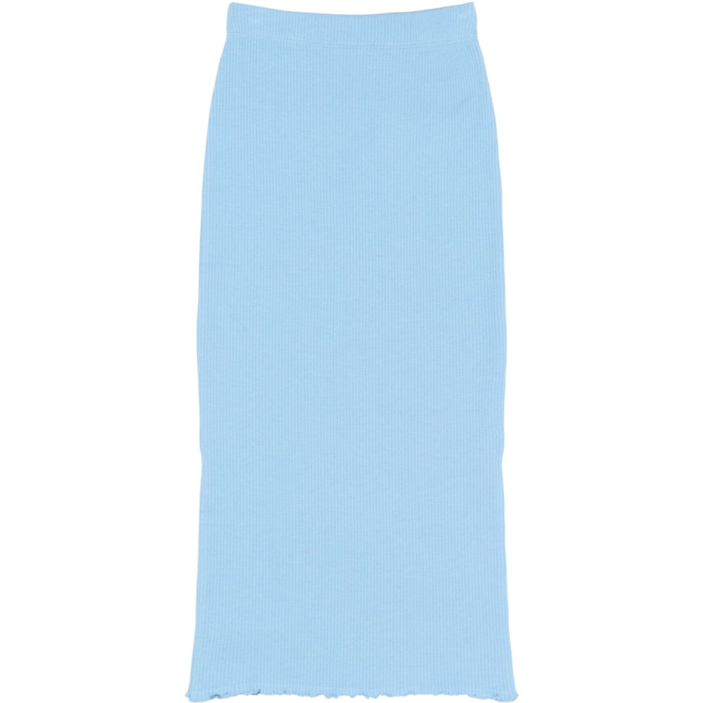 Køb The New Forever Blue Tnrya Long Rib Nederdel