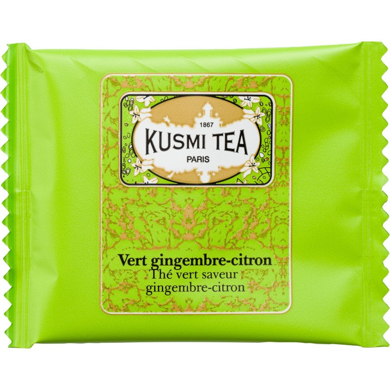 Thé vert gingembre citron Bio Kusmi Tea - Boîte de 25 sachets