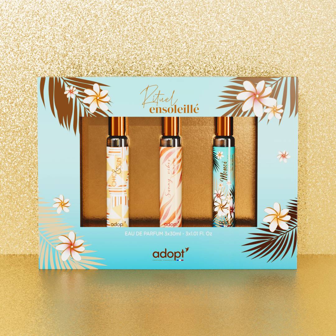 Hello sunshine - Coffret 3 eaux de parfum Chic & sun 30ml + Sunny vibes 30ml + Monoï des îles 30ml