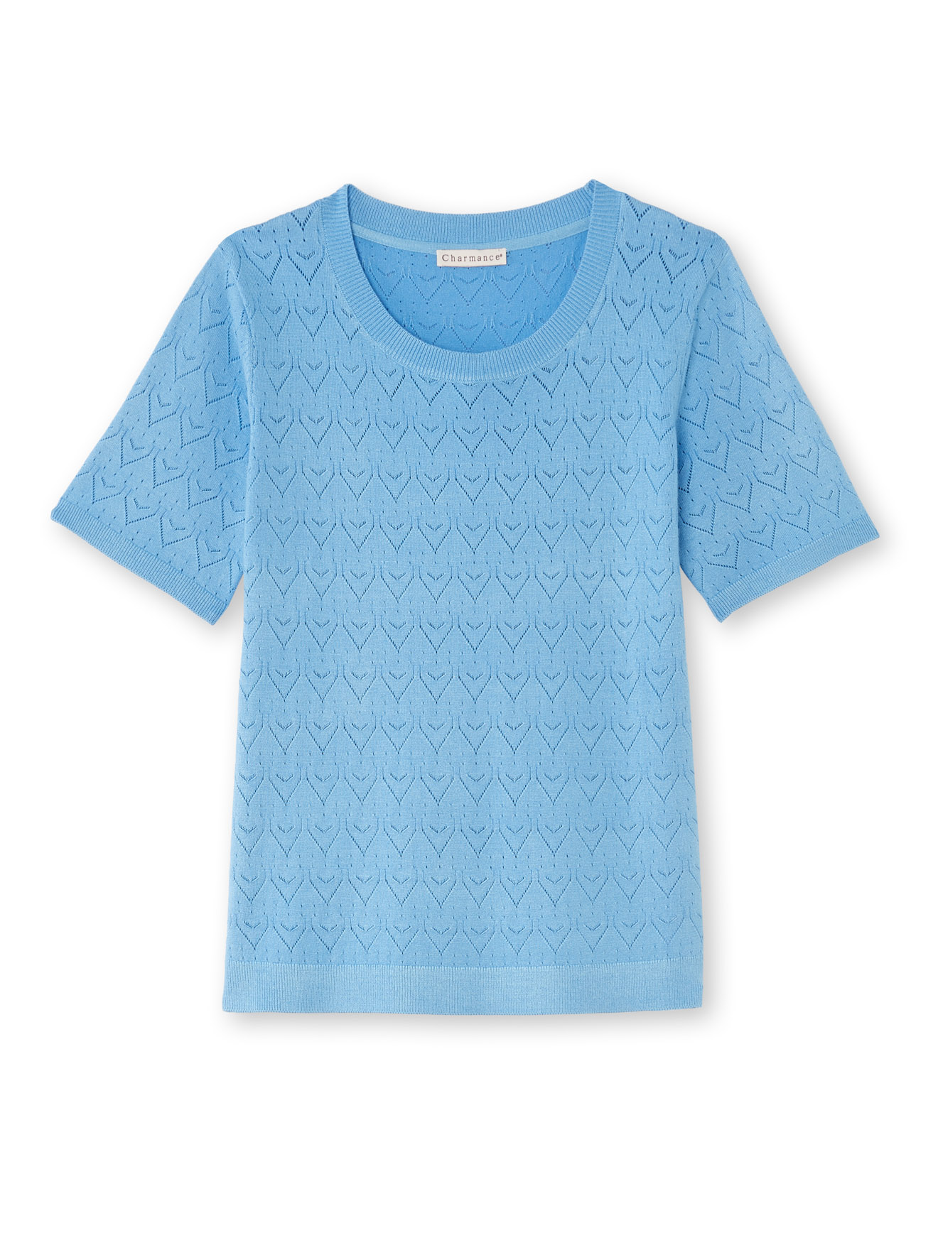 Pull ajouré manches courtes