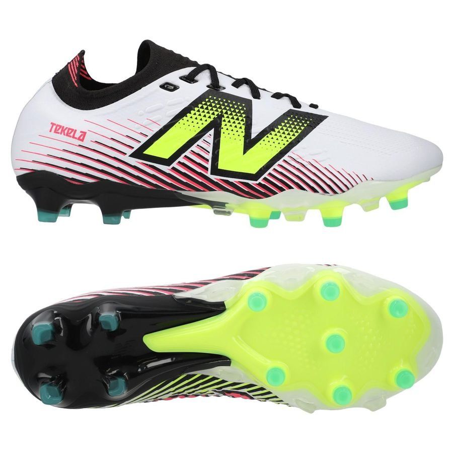 New Balance Tekela V4 Pro Low FG - Blanc/Violet/Jaune Fluo