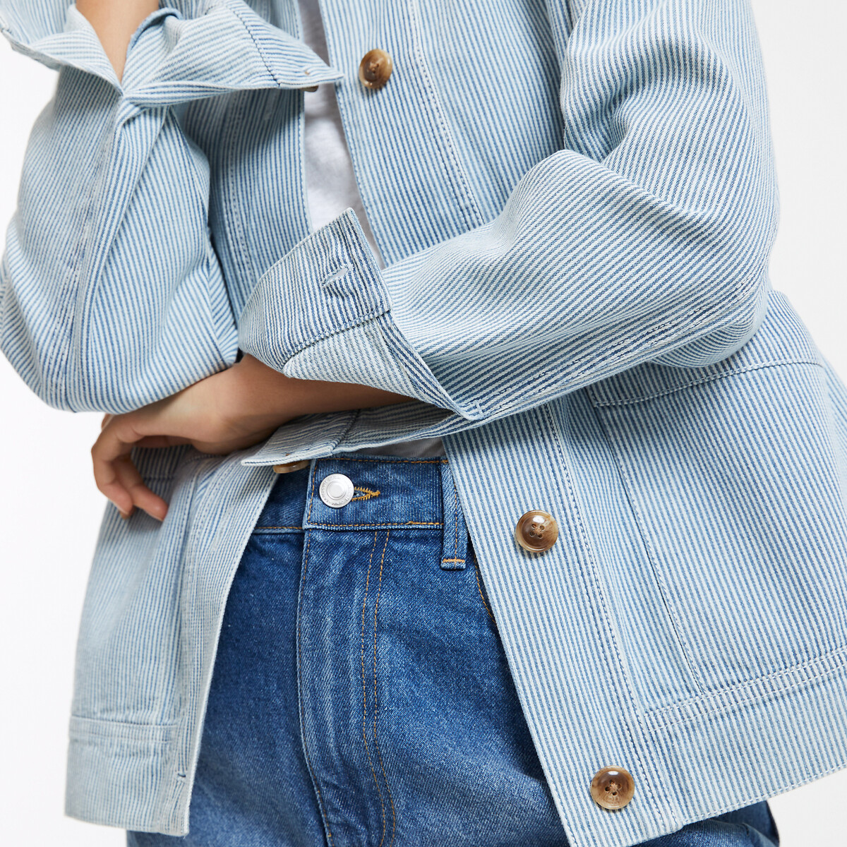 LA REDOUTE COLLECTIONS<br>Jaqueta Signature listrada com fechamento por botões, Leony