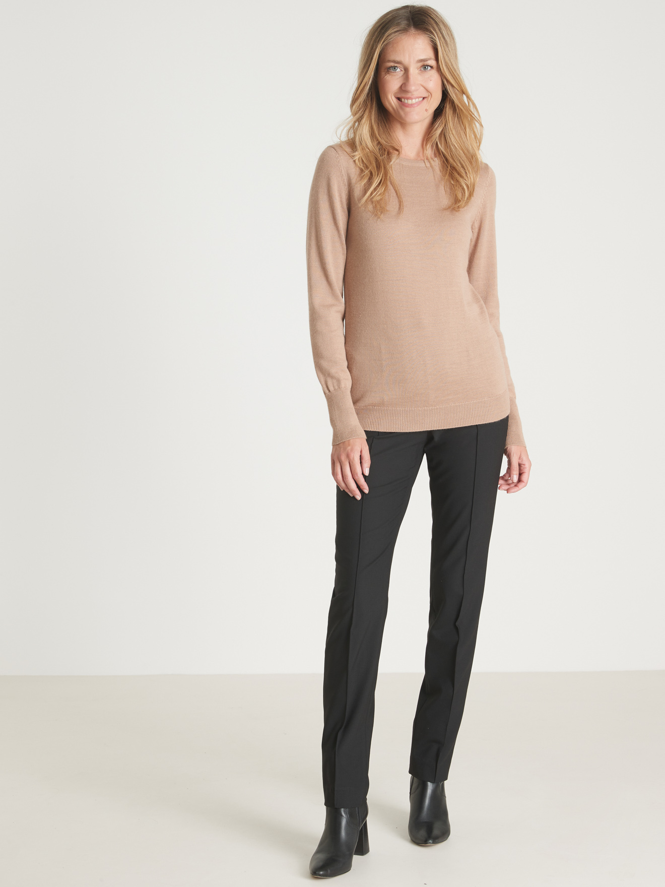Pull encolure ronde 50% laine mérinos
