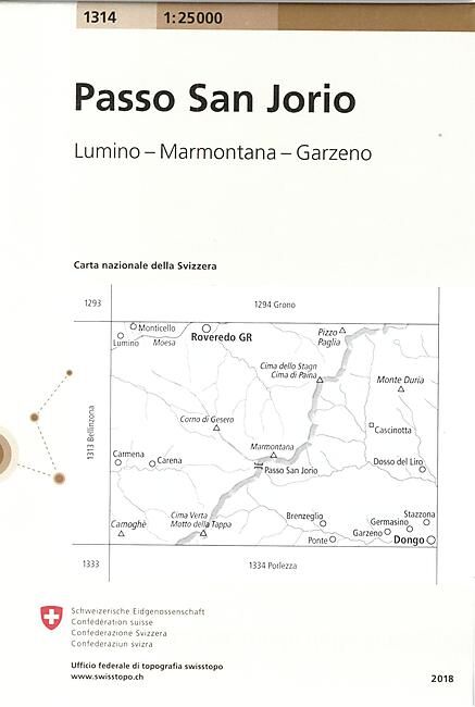 BUNDESAMT - 1314 PASSO SAN JORIO ECHELLE 1 25 000
