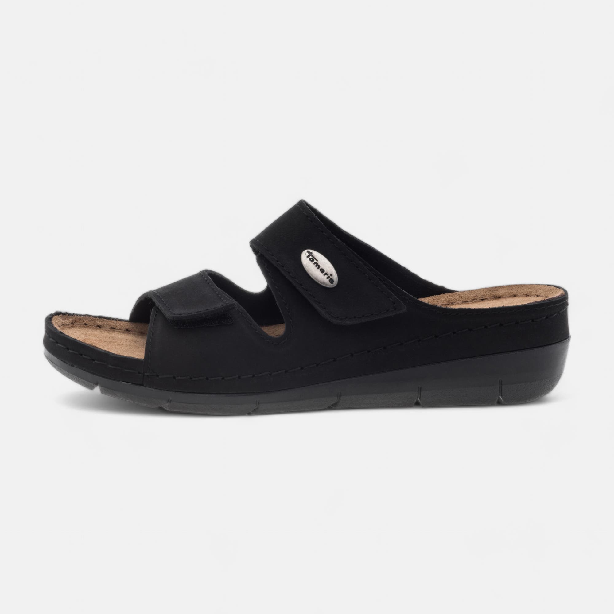 Chaussures confort paramédical Femme en cuir noir