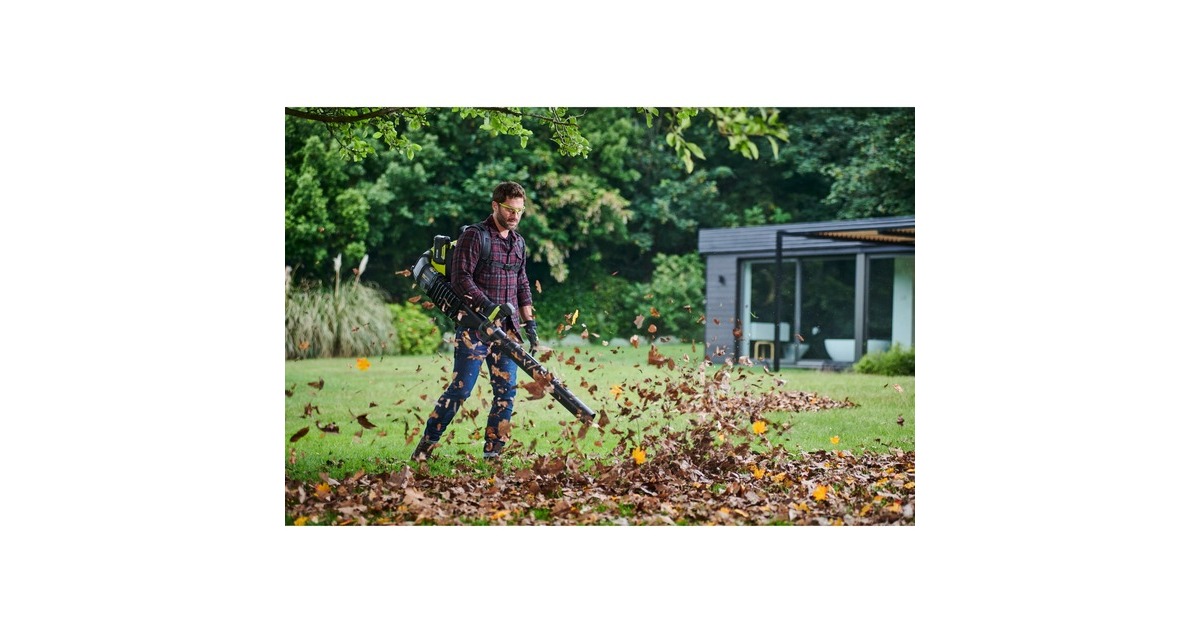 Ryobi36V Snoerloze Backpack Bladblazer MAX POWER  (Groen/zwart, Accu en lader niet inbegrepen)