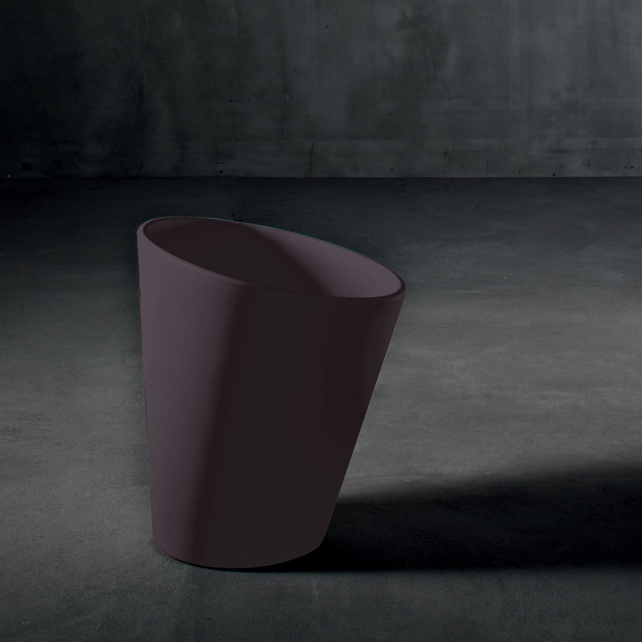 Serralunga Pot pise design par denis santachiara châtaigne - D.51x58 cm