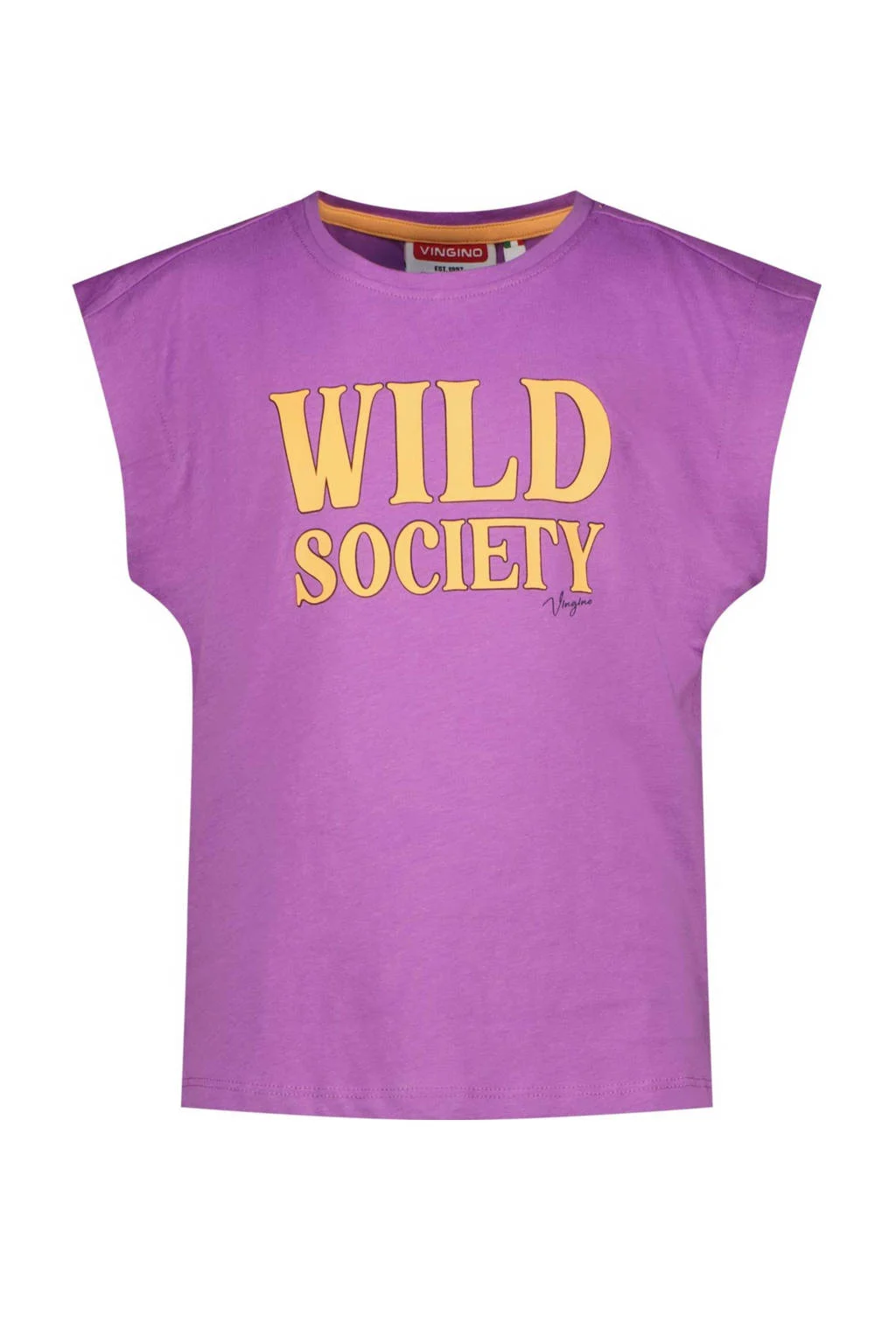 Vingino T-shirt met tekst paars