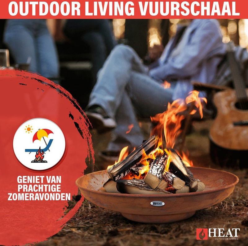 HEAT Vuurschaal Classic - Zwart - Staal
