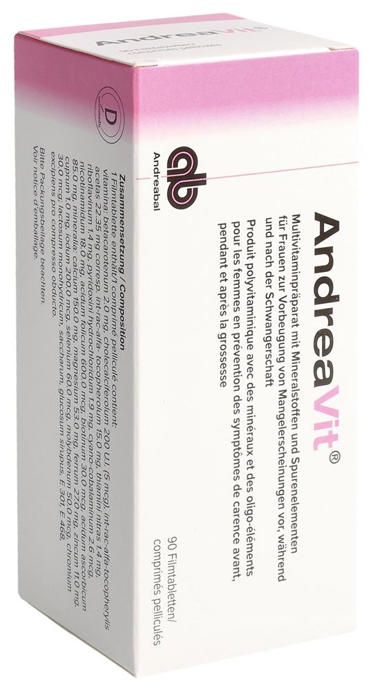 Andreavit Filmtabl (n) Fl 90 Stk<br>90 Stück, Flasche, Filmtablette, (n)