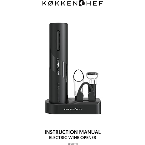 Køkkenchef elektrisk vinåbner - sort
