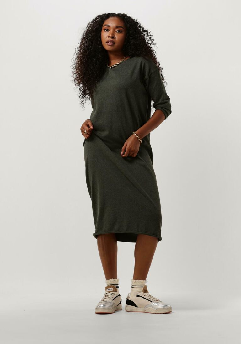 PENN & INK khaki penn & ink midi jurk w23b217