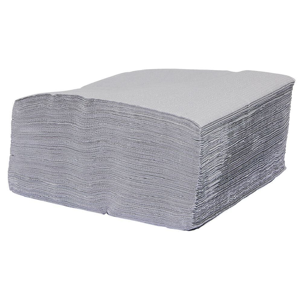 Serviette en papier ouate gris 2 plis 33x33cm x100