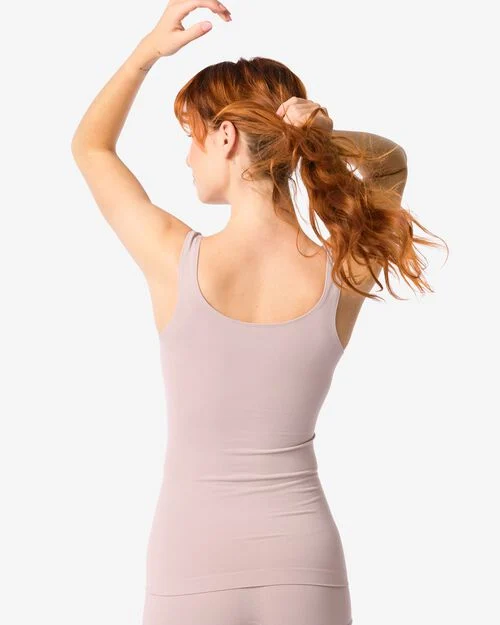 débardeur femme légèrement correcteur avec bambou beige