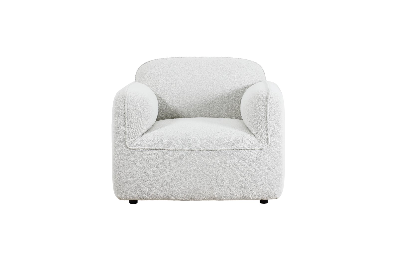 Fluff Hvilestol Tekstil Copenhagen Boucle 900 White med sorte ben