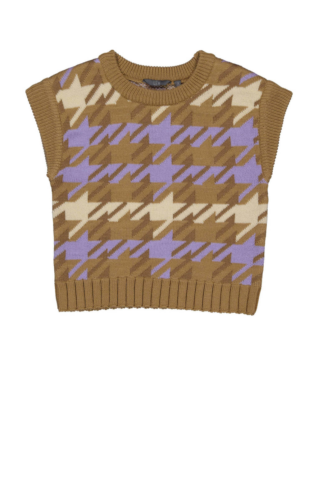 LEVV spencer FINA met all over print bruin/lila/ecru