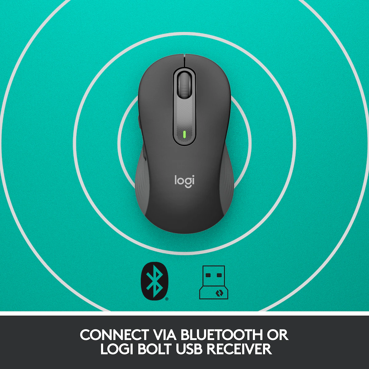 Logitech Signature M650 Medium Wireless Mouse (grafitt)