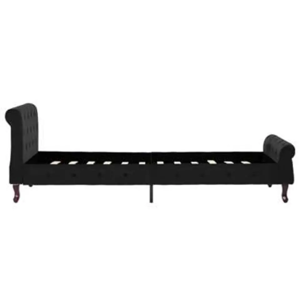 vidaXL - Bed frame met hoofdbord - Zwart - Fluweel - 90x200 cm