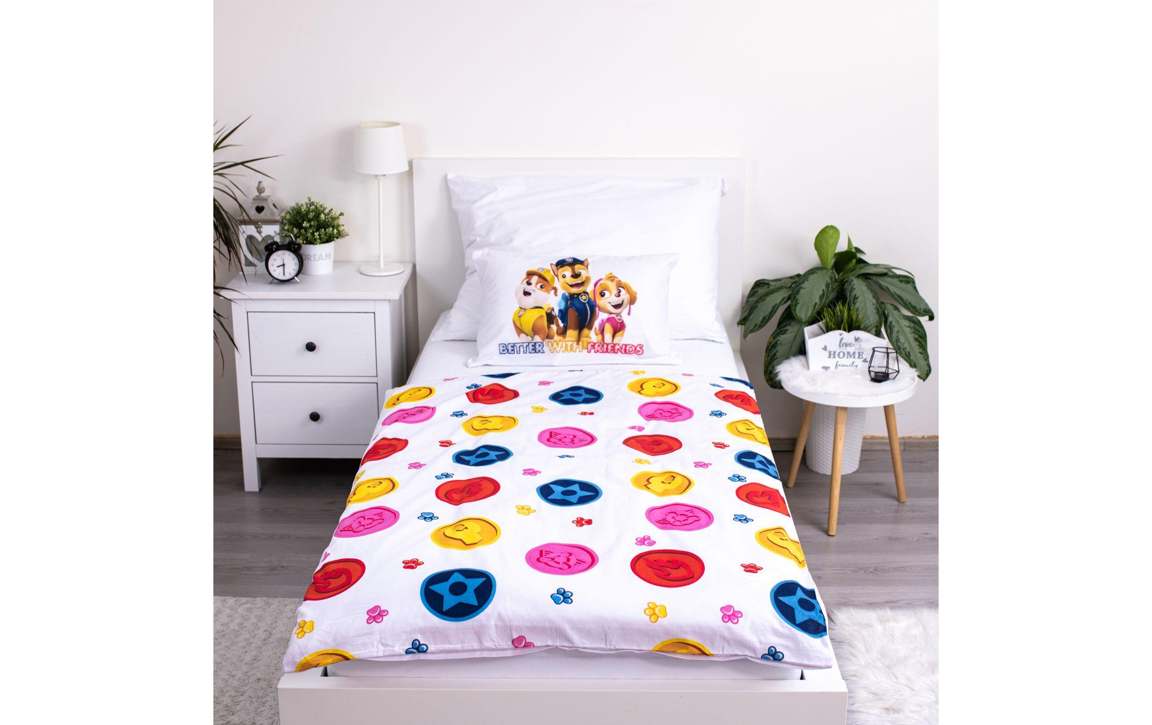Kinderbettwäsche Paw Patrol PP498 100 x 135 cm + 40 x 60 cmBettwäscheset für ein kleineres Kinderbett