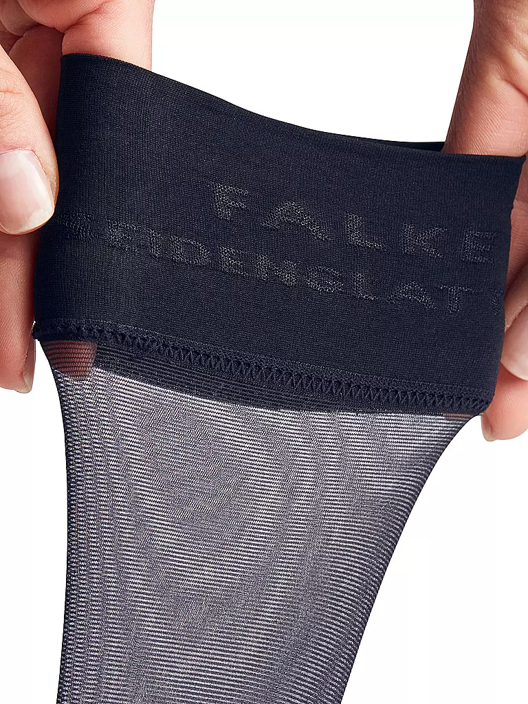 FALKE Kniestrümpfe Seidenglatt 15 DEN marine blau