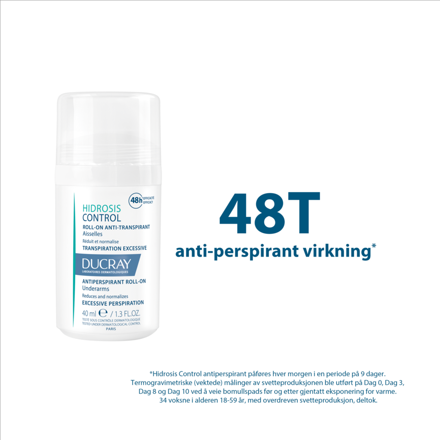 Ducray Hidrosis Control Roll-on anti-perspirant deodorant 40 ml