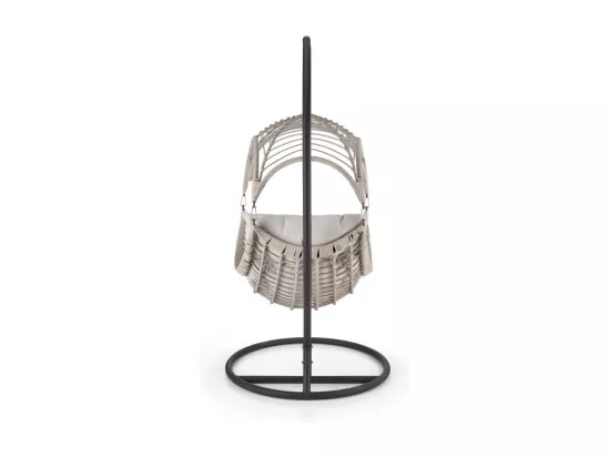 Fauteuil suspendu gris clair en rotin synthétique Gardena