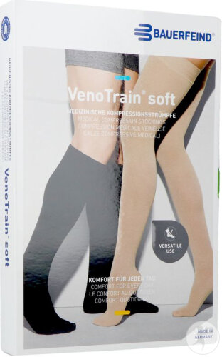 VenoTrain Soft Adultes C2 Orthopédique Soutien Ferme Normal Long Caramel S 1 Paire