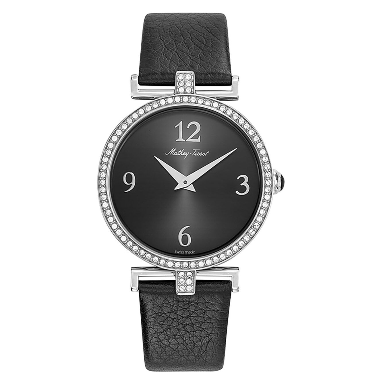 Mathey-Tissot Montre Femme Quartz en Cuir Gaïa noire