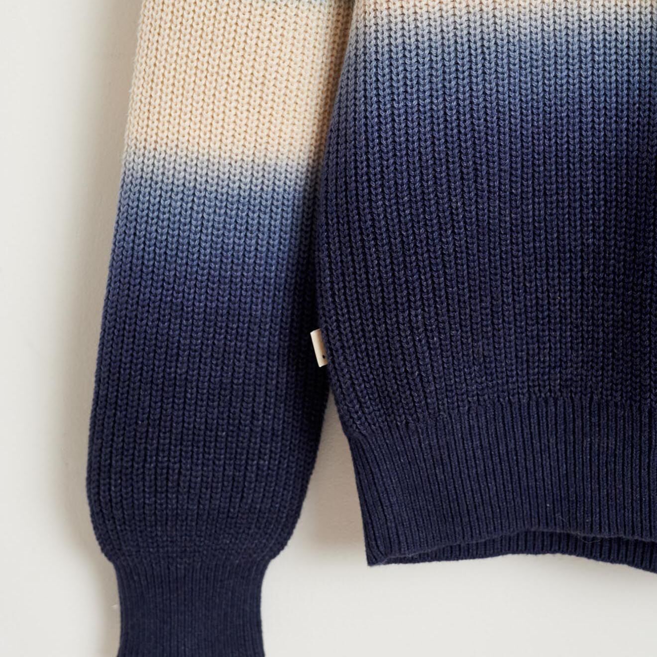 Bellerose Pull Gelbo en Maille de Coton mélangé tie and dye bleu