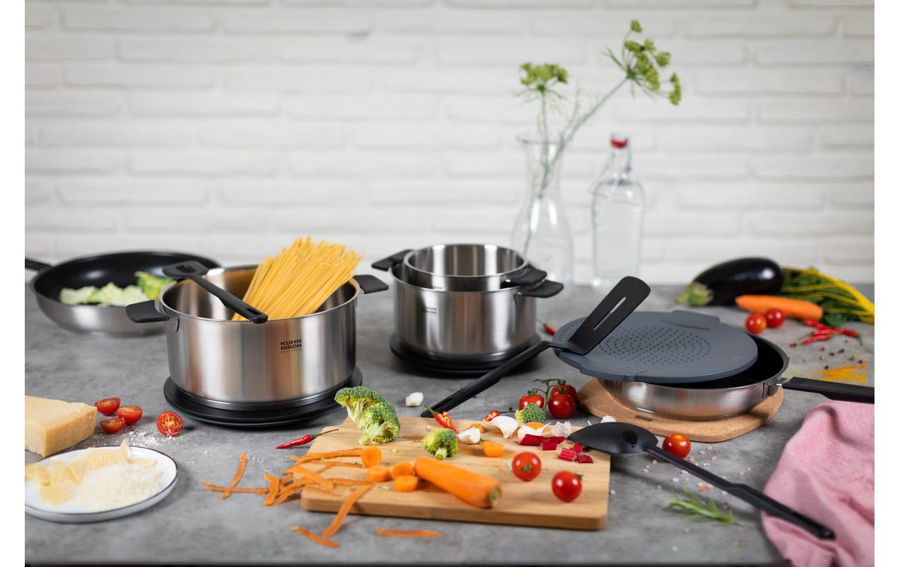 Kochtopf-Set Smart & Compact 16 cm/20 cm/24 cm, 3-teilig<br>Stapelbare Kochtöpfe