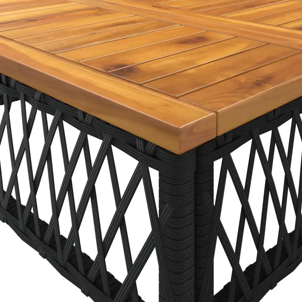 vidaXL - Loungeset - Zwart - Poly rattan