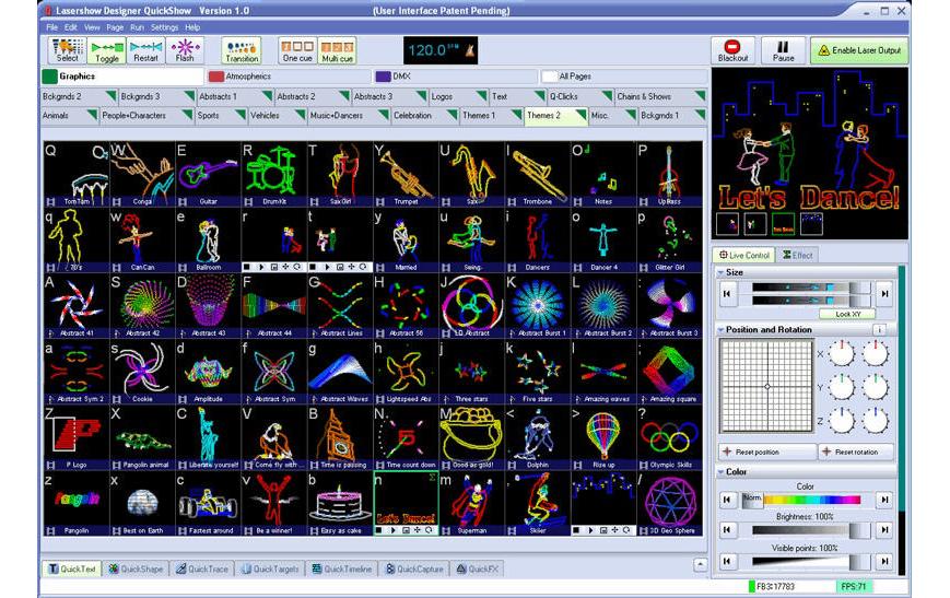 Lichtsteuerung Pangolin Quickshow Flashback 3<br>Laser-Steuerungs-Software