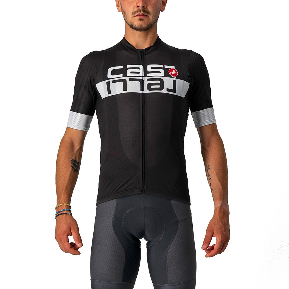 Castelli Scorpione 2 Radtrikot Herren light black silver grey