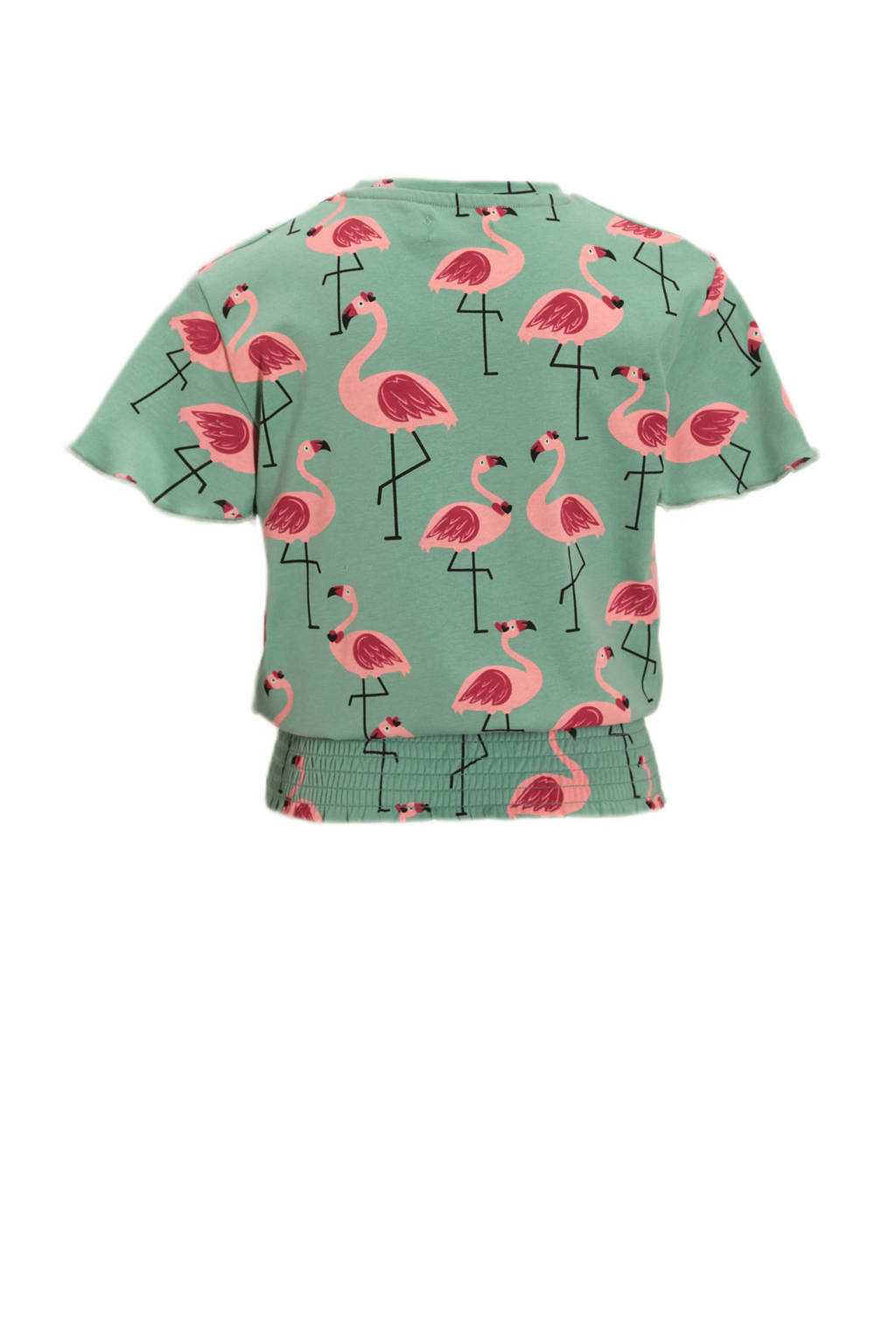 Orange Stars T-shirt Petra met all over print lichtgroen
