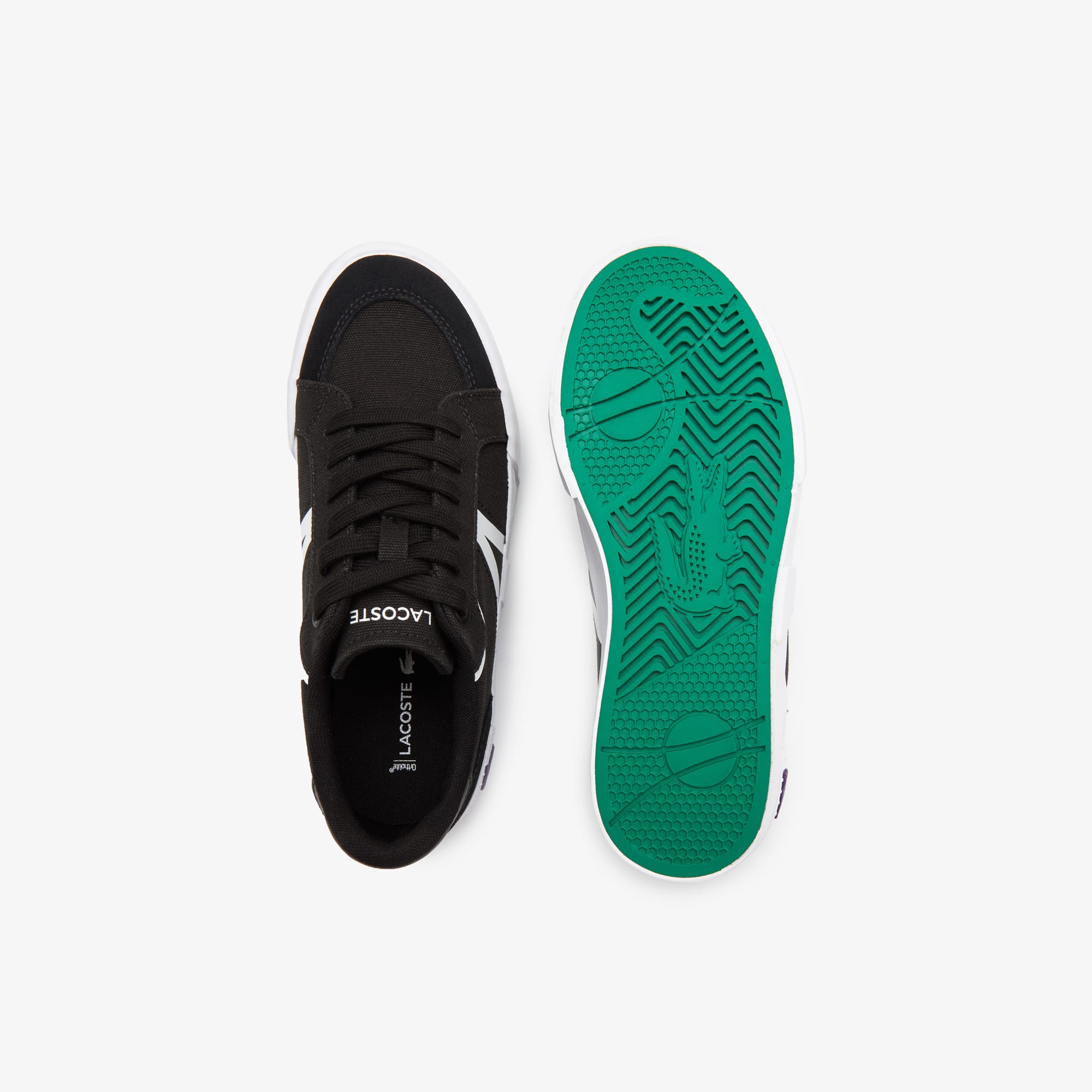 Sneakers L004 femme Lacoste en textile avec détail coloré Sneakers - Noir - Lacoste - Femme