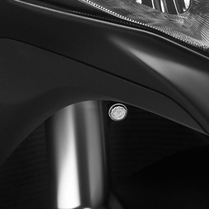Support Clignotant Rizoma avant pour clignotant light unit - Noir