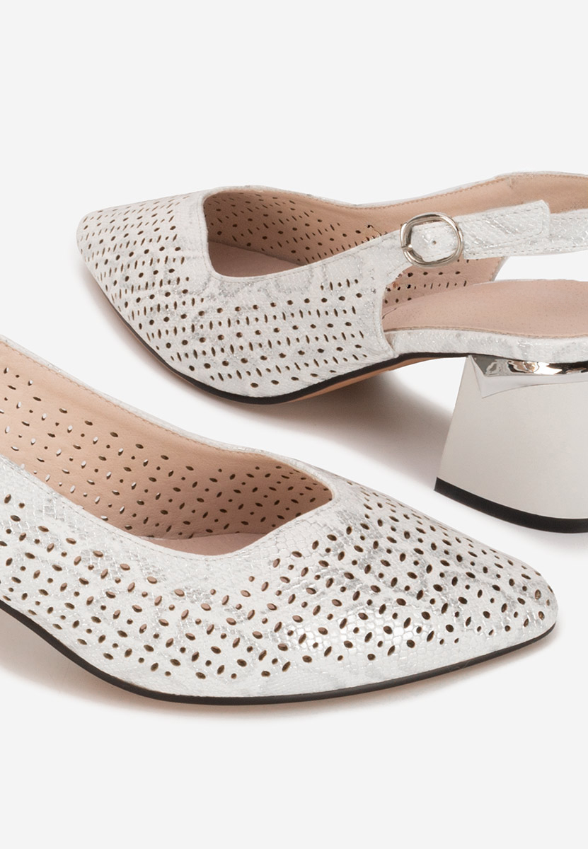Chaussures slingback blancs Evadiora