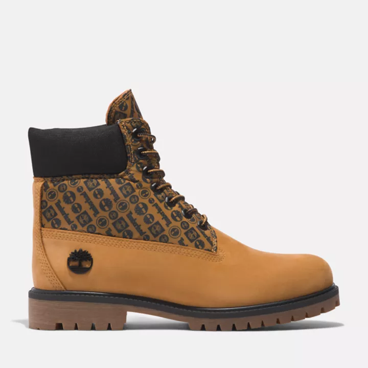 Bota Timberland Heritage de 6 polegadas para homem, na cor amarela.