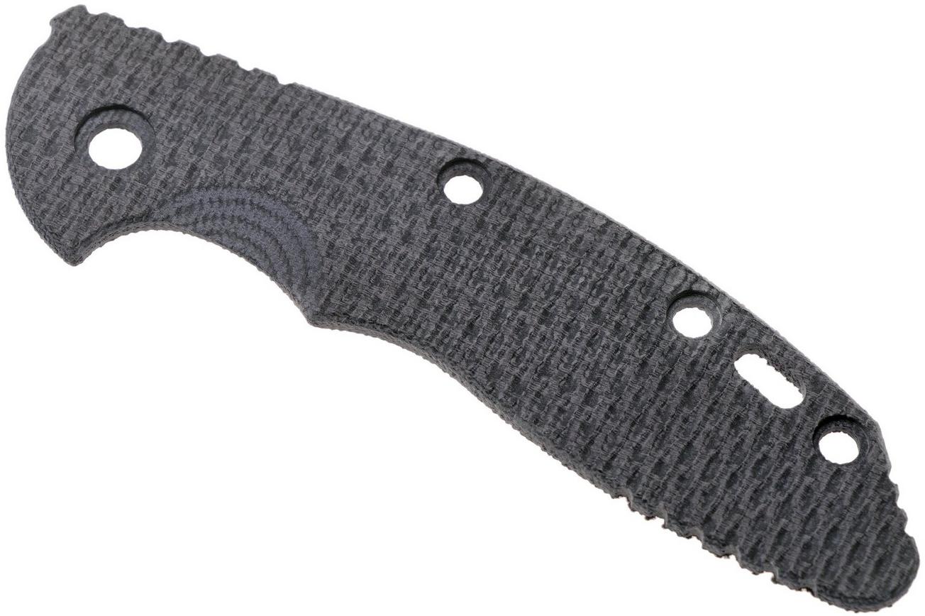 Rick Hinderer XM-18 3,5” greepschaal Textured Black Micarta