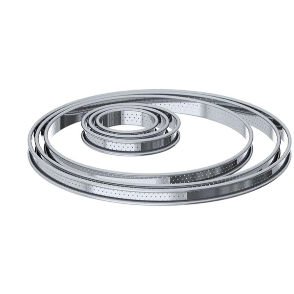 Cercle à tarte inox perforé 26 cm De Buyer