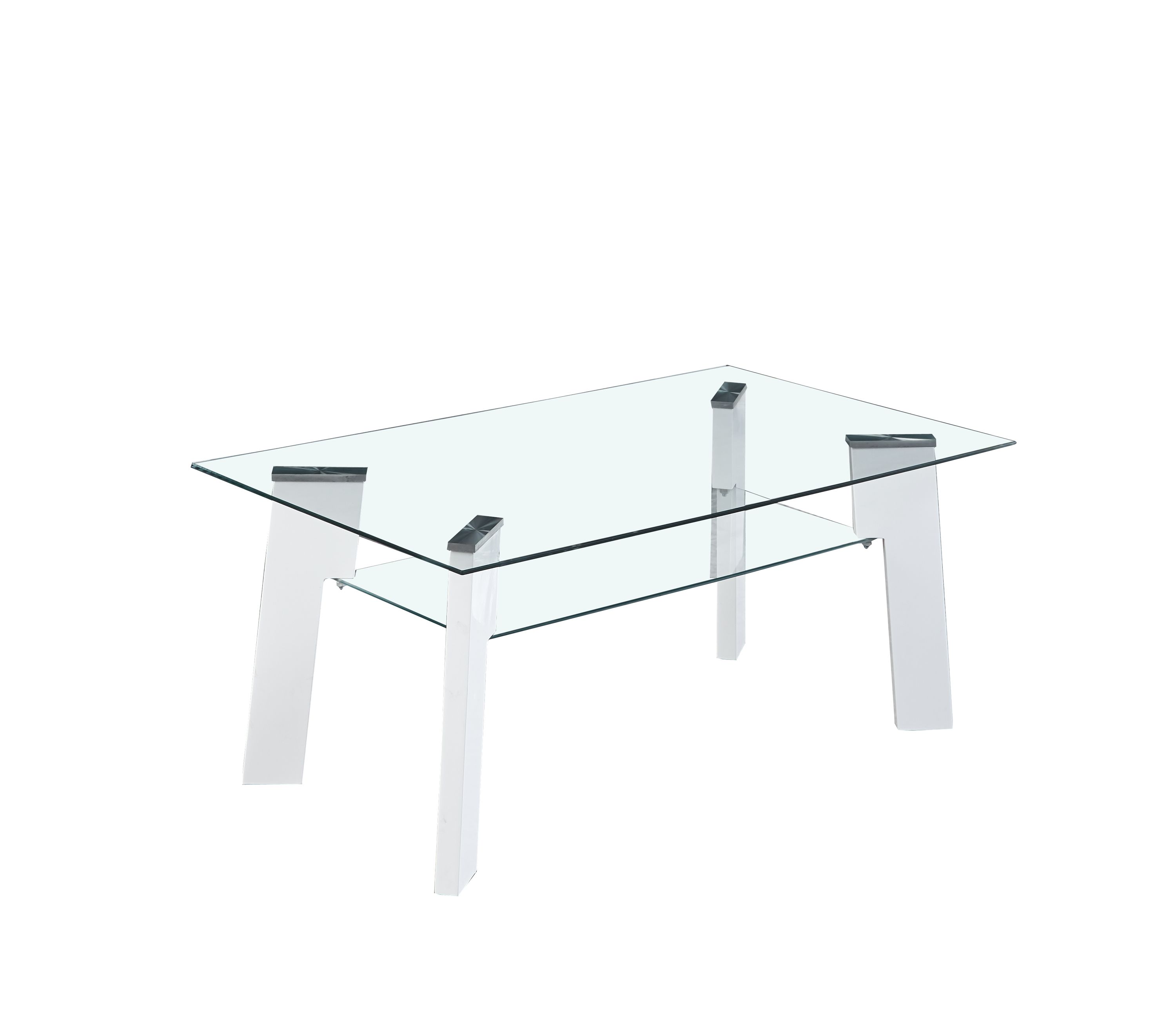 Couchtisch 110x80 hochglanz weiß Glastisch Beistelltisch Wohnzimmer Sofa Tisch