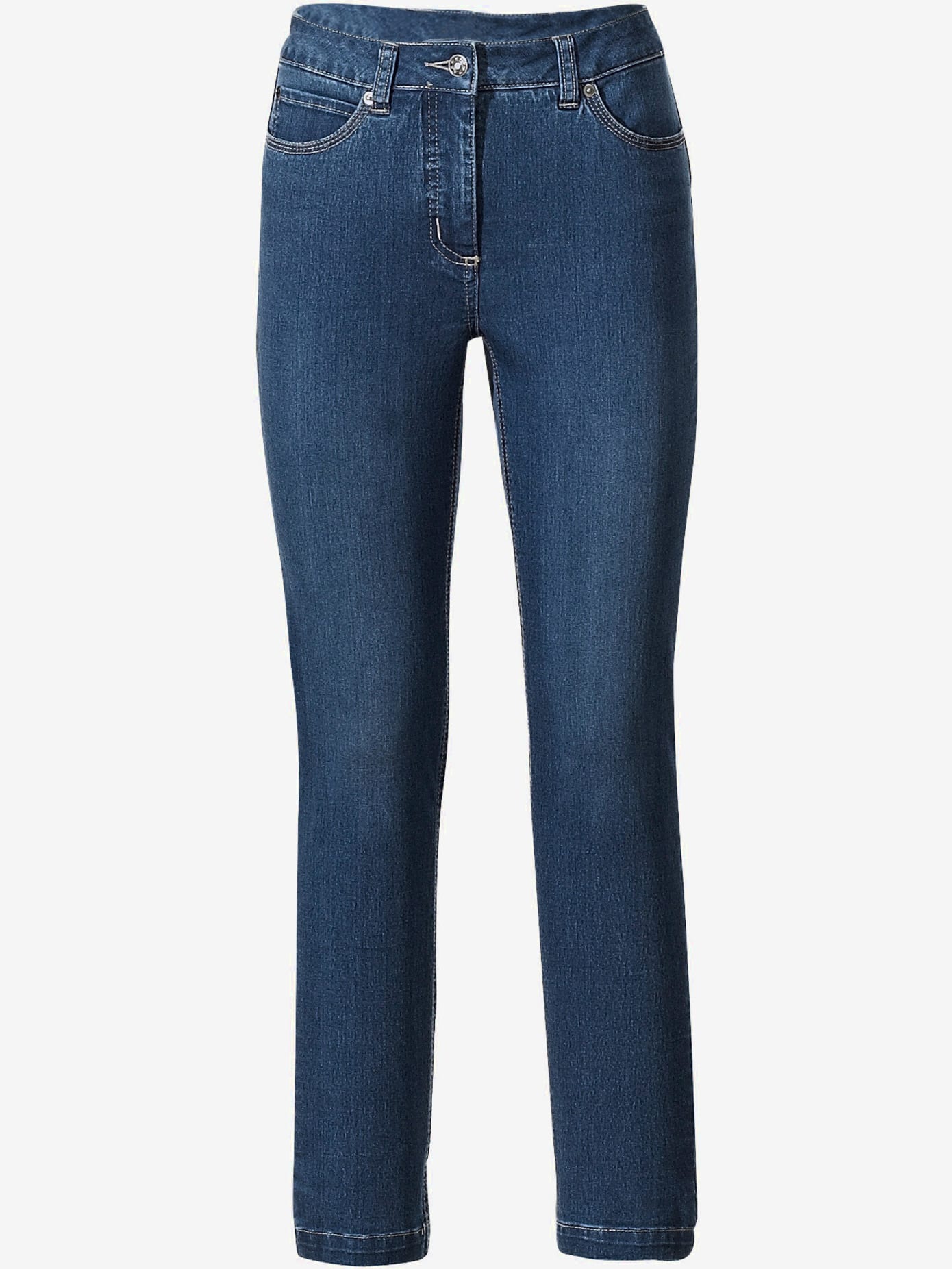 Jeans effet ventre plat longueur 7/8