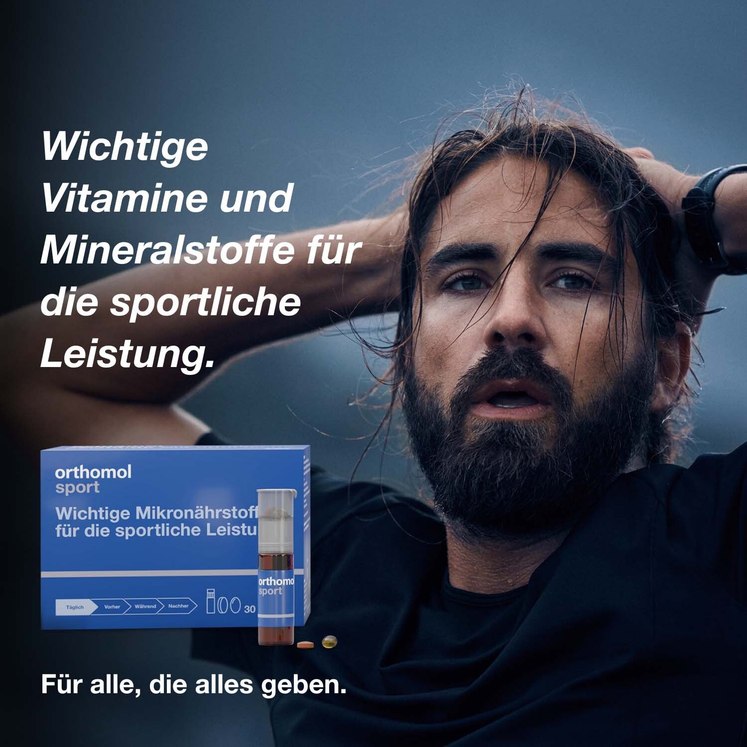 Orthomol Sport - Mikronährstoffe für sportliche Leistung - mit Magnesium, Vitamin D und B12 - Trinkampullen/Tabletten/Kapseln