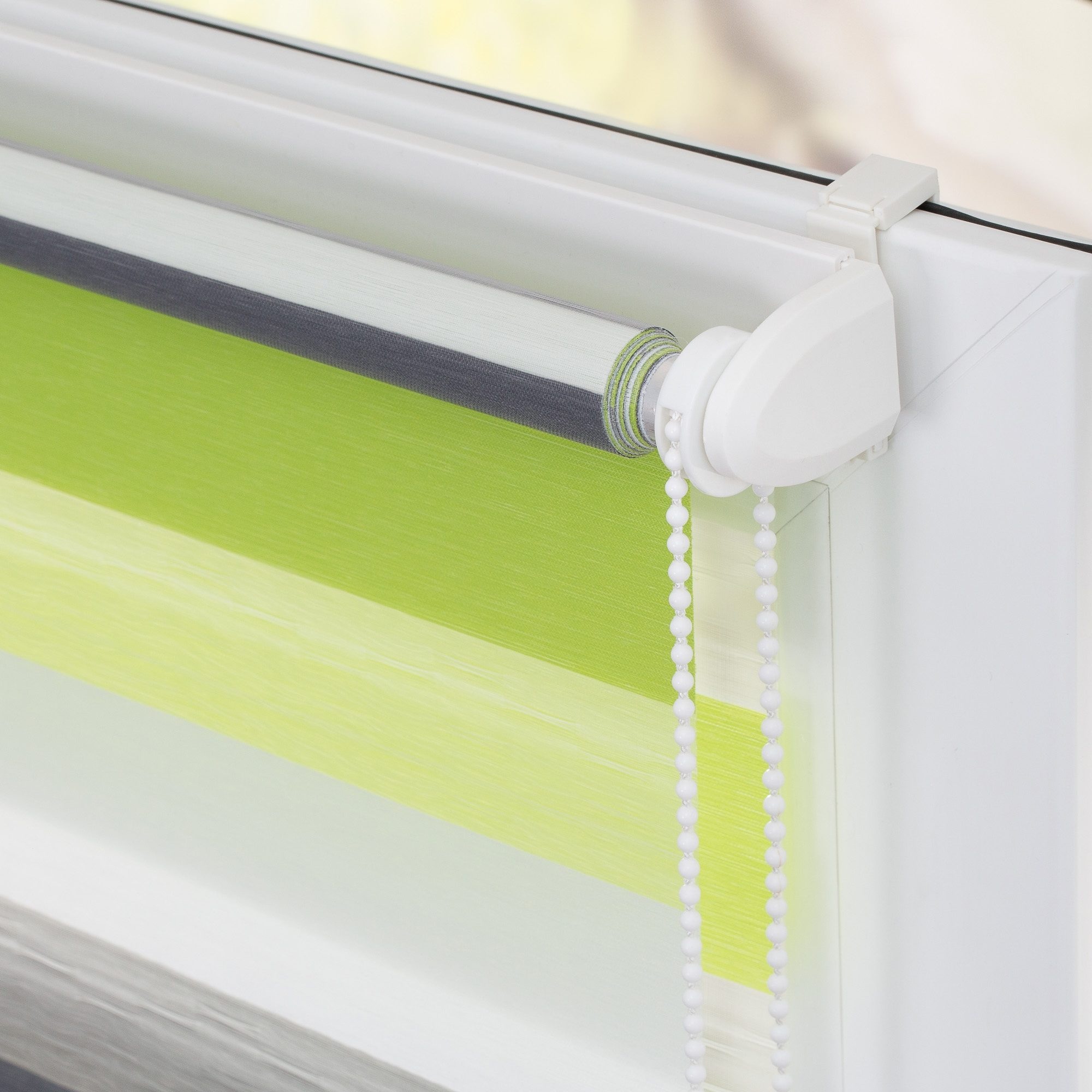 LICHTBLICK ORIGINAL Doppelrollo »Duo Rollo Klemmfix Bunt« Lichtschutz ohne Bohren Seitenzug