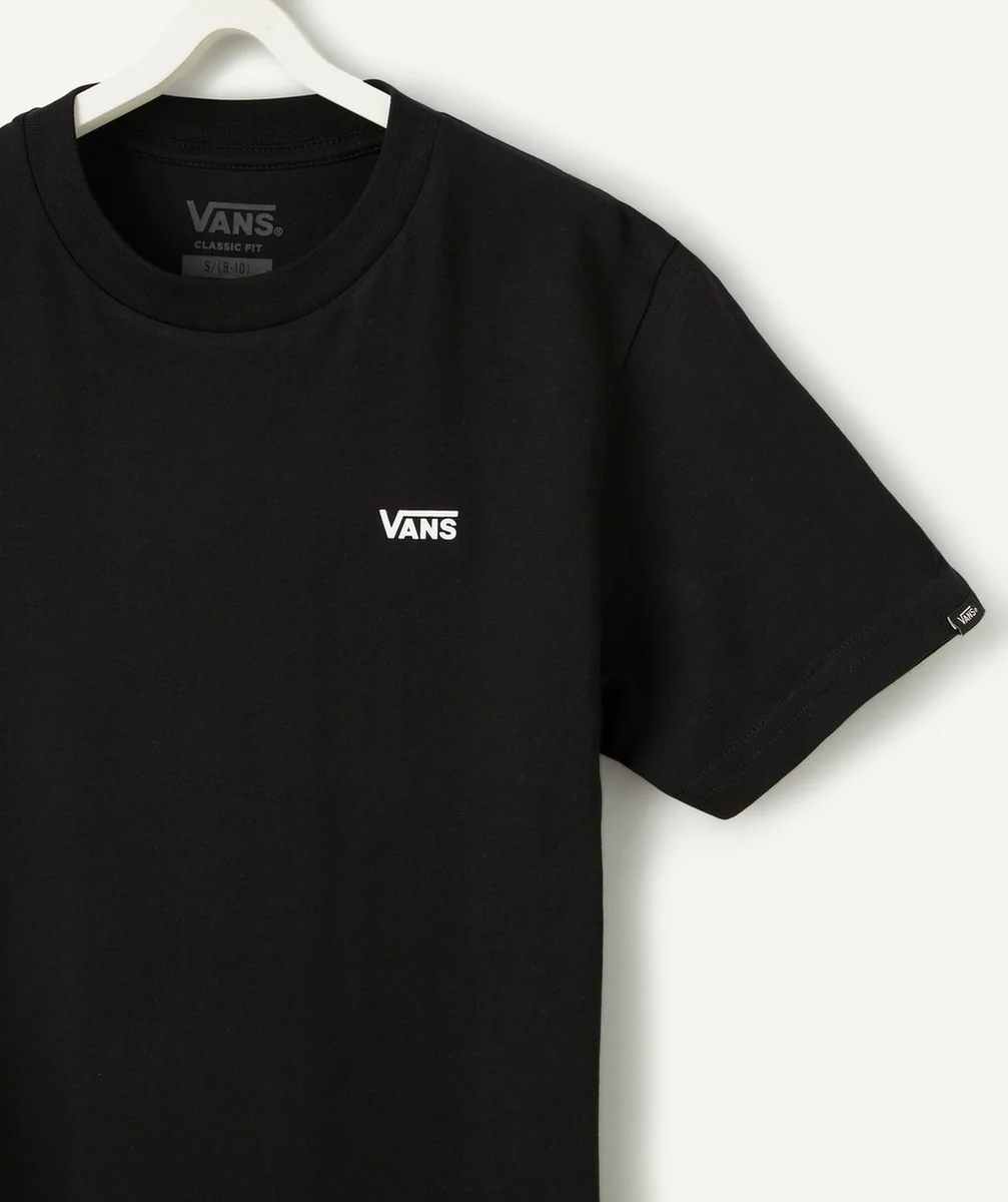 VANST-SHIRT LEFT CHEST EN COTON NOIR AVEC LOGO VANS BLANC