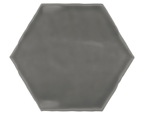 Steengoed hexagonale tegel Artisan 15 x 17,5 cm Carbon glanzend