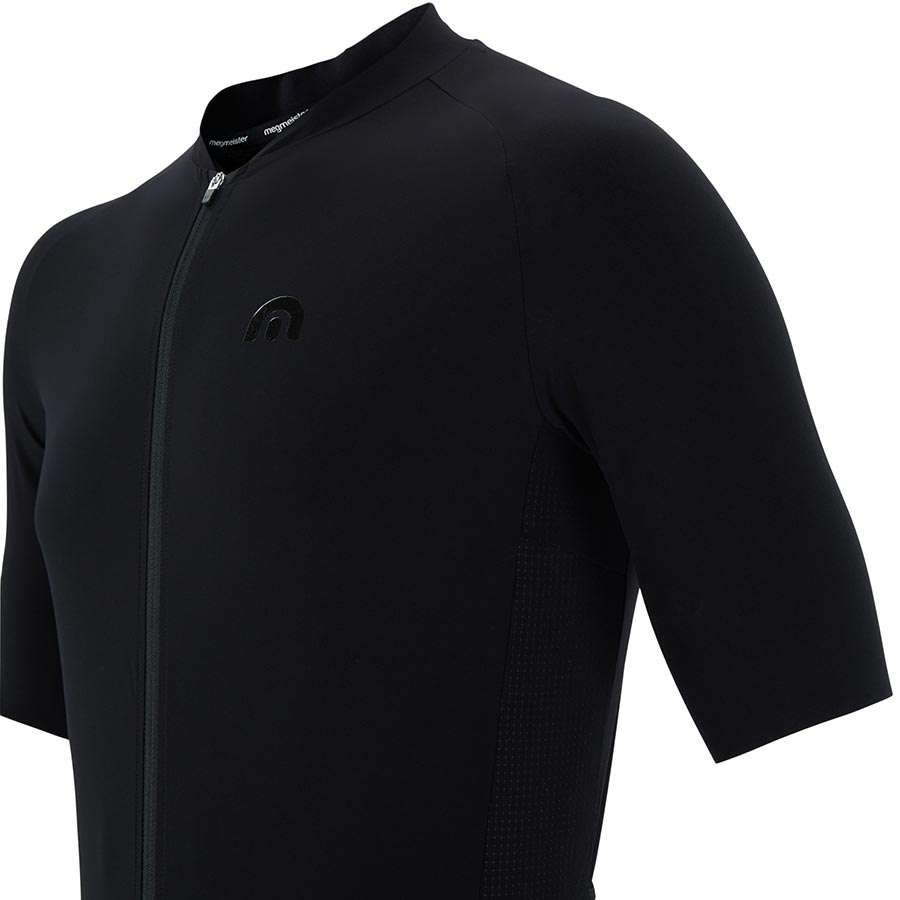 Megmeister Woven Plain Fietsshirt Korte Mouwen Zwart Heren