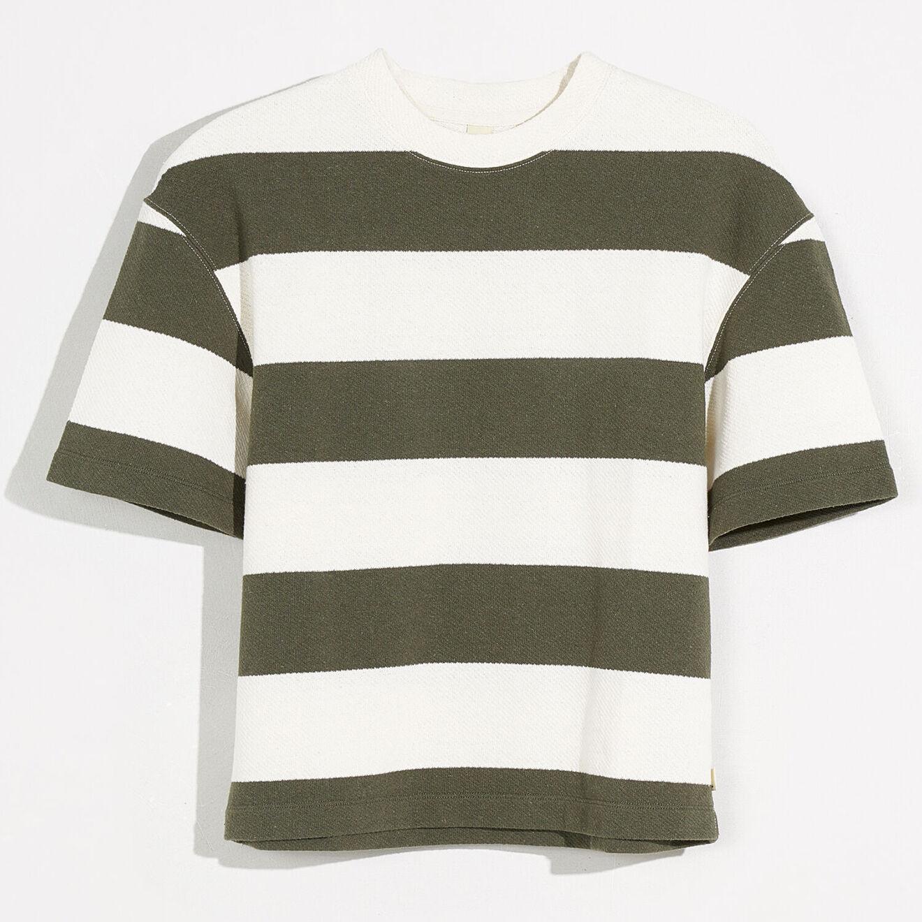 Bellerose T-Shirt Sine rayé blanc/vert